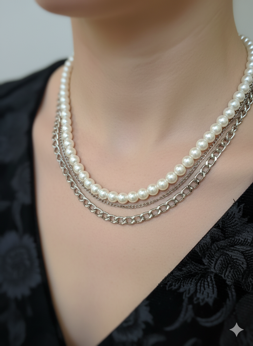 Pearl Silver_chain